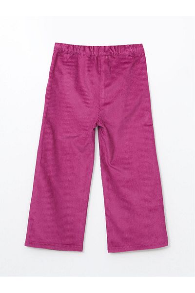 LC Waikiki Baby Girl Velvet Trousers with Elastic Waist