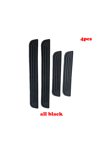 Choice black 4pcs Car Door Sill Scuff Covers Black Door Panel Guards Protecto...