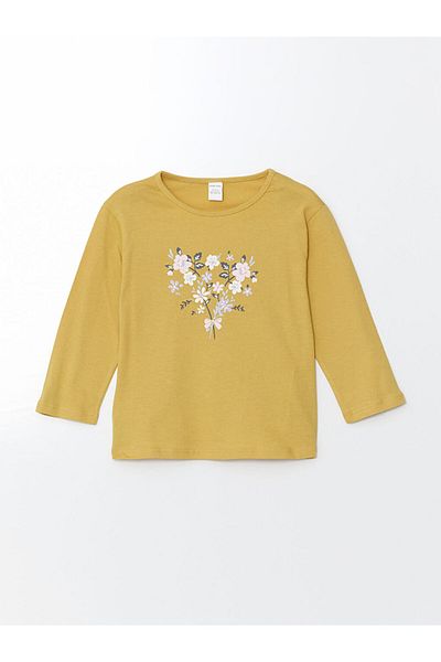 LC Waikiki Crew Neck Long Sleeve Baby Girl T-Shirt