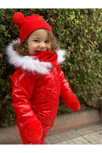 Ares Kids Fashion Water Resistant Red Astronaut Snowsuit