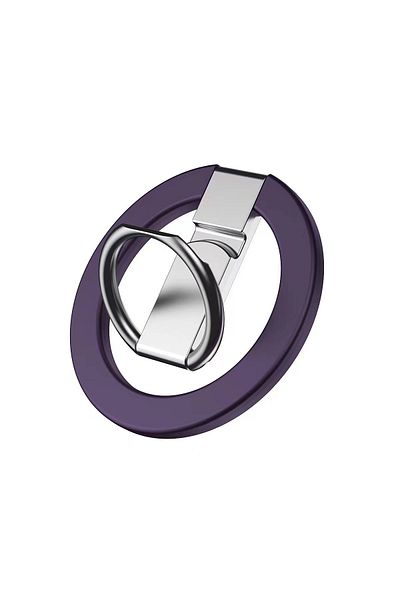 Choice Violet/紫罗兰 Magsafe Metal 3-section Center Straight Pole Circular Magnetic Suction Ring Bracket 360 °