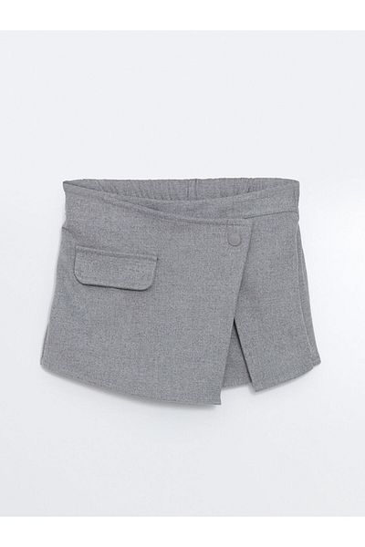 LC Waikiki Girl's Elastic Waist Shorts Skirt and Pantyhose Set of 2