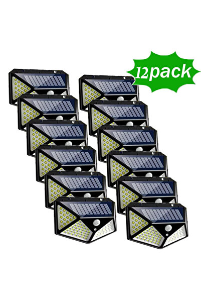 Choice1 مجموعة من 12 مصباح LED خارجي يعمل بالطاقة الشمسية، 100 مصباح، 3 أوضاع...