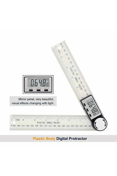 Choice White 1 Pc 2 In 1 Digital Angle Detector Scale Suitable For Woodworking Measurement Tools High Accur