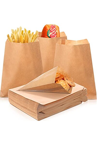 Choice 13x18cm Kraft brown 5x7 inches Grease Resistant Paper Treat Bags Flat ...