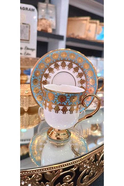 Kosova 6 Person Color-Patterned Coffee Cup Set