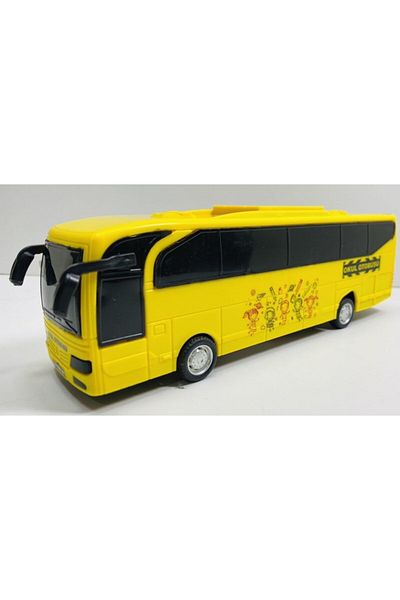 FEN TOYS Bus Toy School Bus 23 cm Friction Yellow