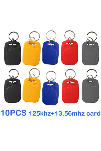 Choice 10pcs Mix 10pcs 2 In 1 Dual Chip Frequency Rfid Keyfob 125khz T5577 13.56mhz Uid Rewritable Composi
