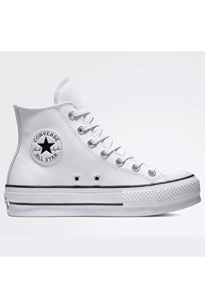 Converse CHUCK TAYLOR ALL STAR LEATHER PLATFORM Adidași albi 561676C-102