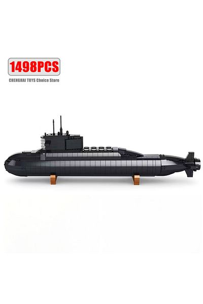 Choice 1498pcs No box Military Large The type 094 Strategic Nuclear Submarine Building Blocks Model MOC Bri