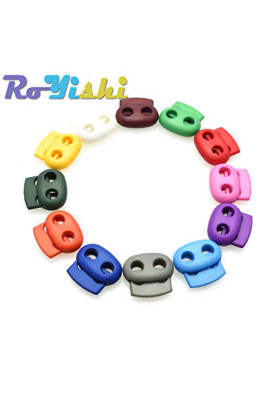 Choice7 MIX Colors 12 Pcs/Pack Mixed Colorful 5mm Hole Plastic Stopper Cord L...