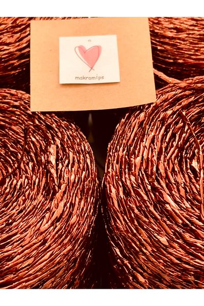 Makromİps PREMIUM TWISTED METALLIC PAPER - 250grx4 Πολυεστέρας γυαλιστερό στριφτό σχοινί τσάντας Στολίδι Σχοινί συσκευασίας
