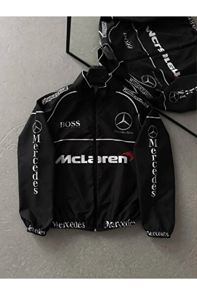 memetti m şekil Unisex Paraşüt Kumaş Oversize Dijital Baskılı Siyah Rüzgarlık...