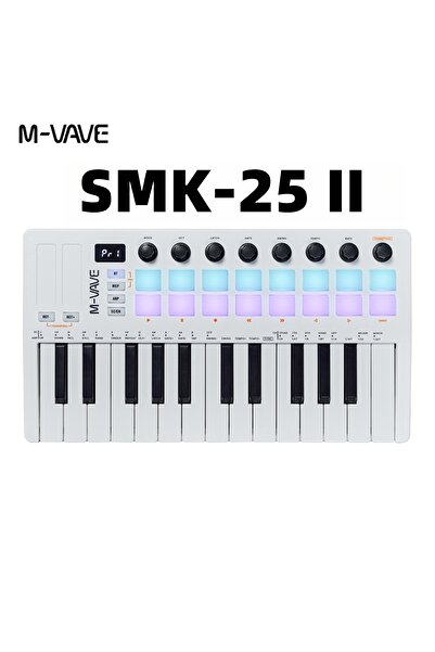 choice2 SMK-25 II White M-VAVE S-25 II MIDI Pad Controller Keyboard USB Mini ...