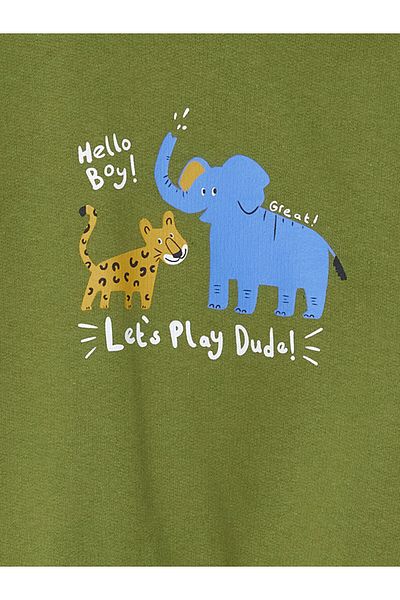 LC Waikiki Lcwk Crew Neck Printed Baby Boy Sweatshirt