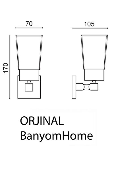 ÇELİK BANYO Paslanmaz Pirinç Camlı Mat Siyah Kumru Çift Aplik