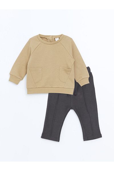 LC Waikiki Crew Neck Baby Boy Sweatshirt and Pants Set of 2