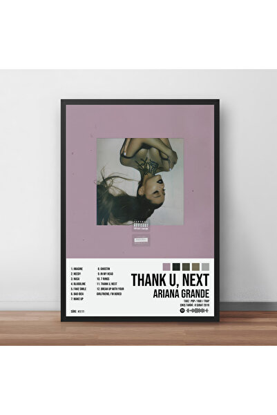 Orendart Ariana Grande - Thank U, Next Albüm Spotify Çerçeveli Poster Tablo