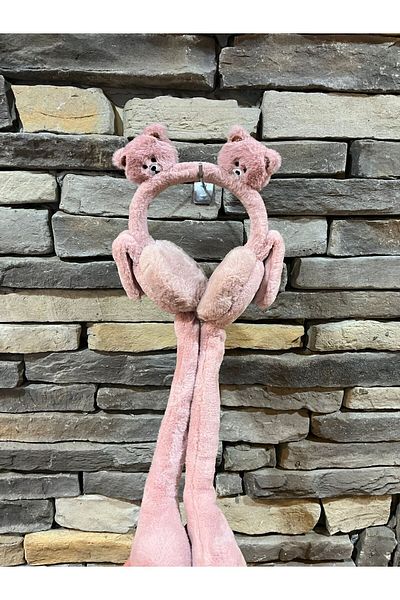 peluş Children's Ear Warmer - Plush Movable, Playful Ears, Protective Teddy Bear Model