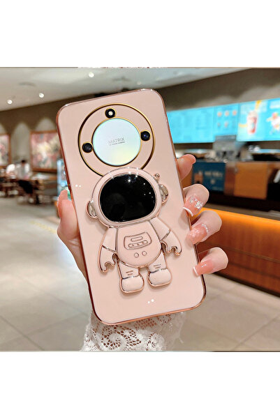 Rivor Realme 11 Pro Kılıf Parlak Kenarlı Altın İşlemeli Astronot Figürlü Kame...