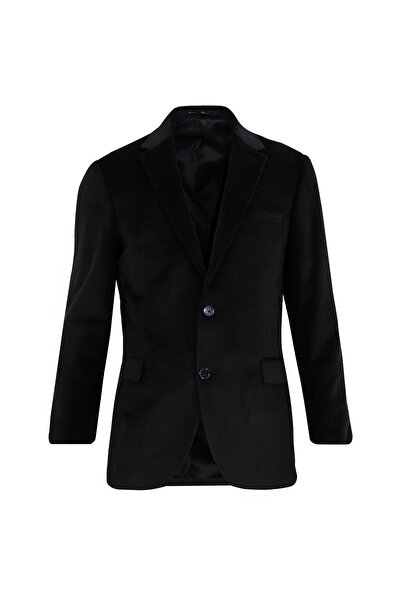 Uki SİYAH Mono Yaka 2 Düğme Çift Yırtmaç Ceket