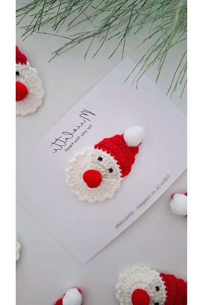 Miccolatte Christmas Santa Claus Hand Knitted - Hairless Baby Buckle