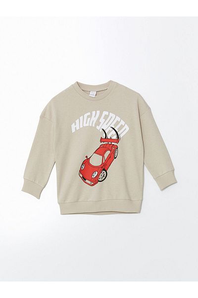 LC Waikiki Chlapecká mikina s potiskem Crew Neck