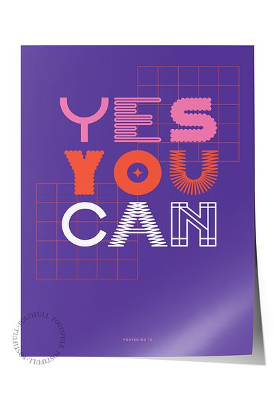 Postifull Lettering Art Themed Wall Poster, Aesthetic Frameless Poster - Living Room, Bedroom Wall Painting