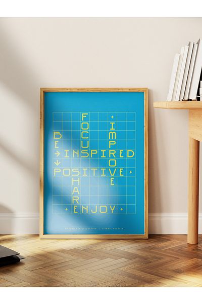 Postifull Lettering Art Themed Wall Poster, Aesthetic Frameless Poster - Living Room, Bedroom Wall Painting
