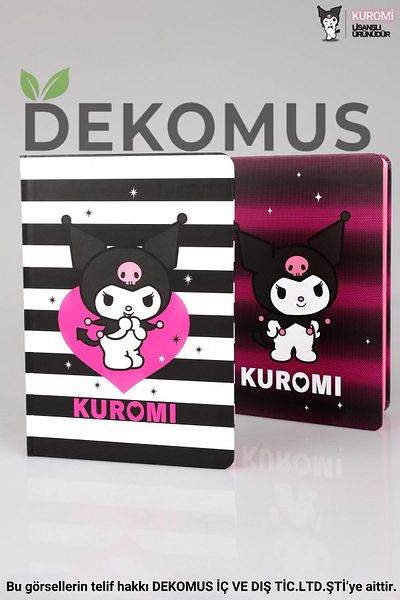 kuromi New Season Licensed Dekomus Kuromi - Hard Cover, A5 Notepad, 80 Sheets