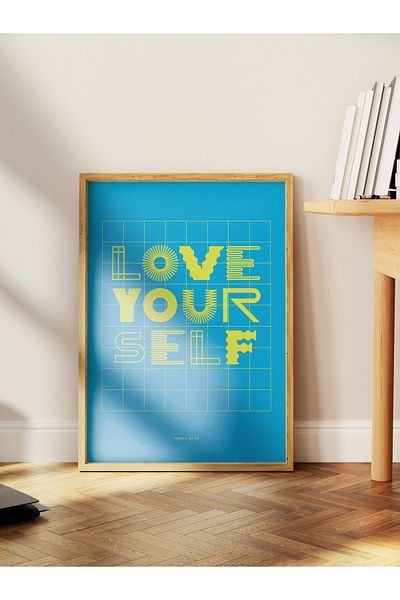 Postifull Lettering Art Themed Wall Poster, Aesthetic Frameless Poster - Living Room, Bedroom Wall Painting