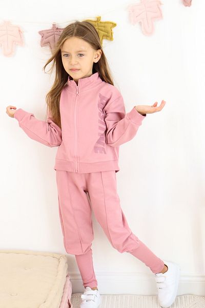 Harika KIDS Σετ φόρμας για κορίτσια με ραβδώσεις με φερμουάρ