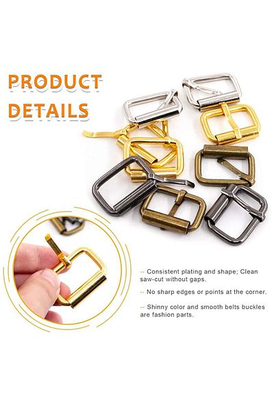 Choice Webbing Size 20mm Silver 10pcs Metal Wire Formed Half Single Roller Belt Buckles For Hand Bag Shoe S