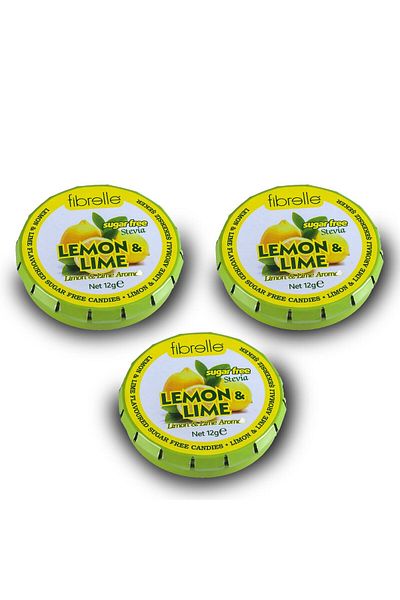 Fibrelle Lemon Stevia Sugar Free Candy - 3 Pieces