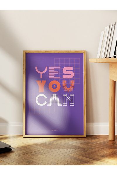 Postifull Lettering Art Themed Wall Poster, Aesthetic Frameless Poster - Living Room, Bedroom Wall Painting