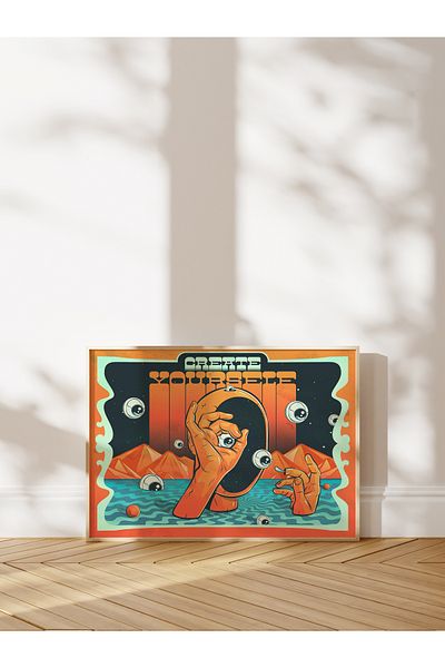 Postifull Poster de perete cu tema grunge, poster fără încadrare, decor de perete, pictură fără încadrare