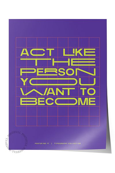 Postifull Lettering Art Themed Wall Poster, Aesthetic Frameless Poster - Living Room, Bedroom Wall Painting