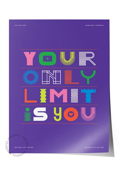 Postifull Lettering Art Themed Wall Poster, Aesthetic Frameless Poster - Living Room, Bedroom Wall Painting