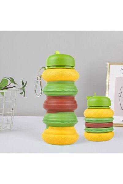 Livava زجاجة مياه قابلة للطي من السيليكون باللون الأصفر - 23x7