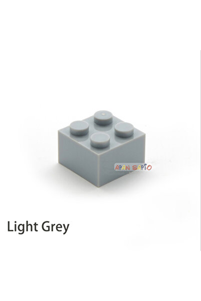 Choice15 Light Grey 60pcs 60pcs DIY Building Blocks Thick Figures Bricks 2x2 ...