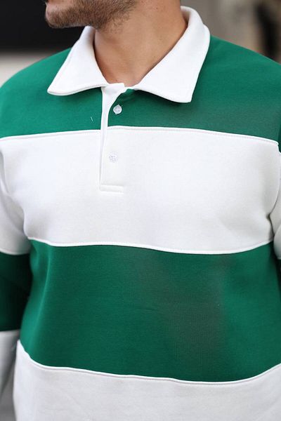 YUNED Segmented3 Thread Zipper Polo Collar