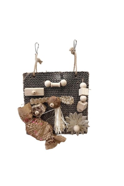 Choice WHITE Parrot toy bird toy decompression venting toy cardboard tear bite bite grinding mouth tear toy