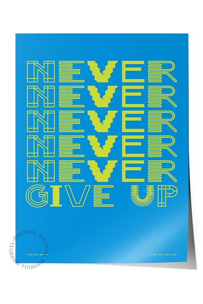 Postifull Lettering Art Themed Wall Poster, Aesthetic Frameless Poster - Living Room, Bedroom Wall Painting