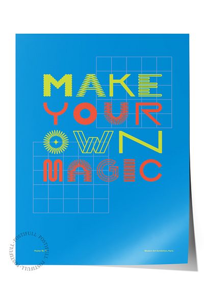 Postifull Lettering Art Themed Wall Poster, Aesthetic Frameless Poster - Living Room, Bedroom Wall Painting