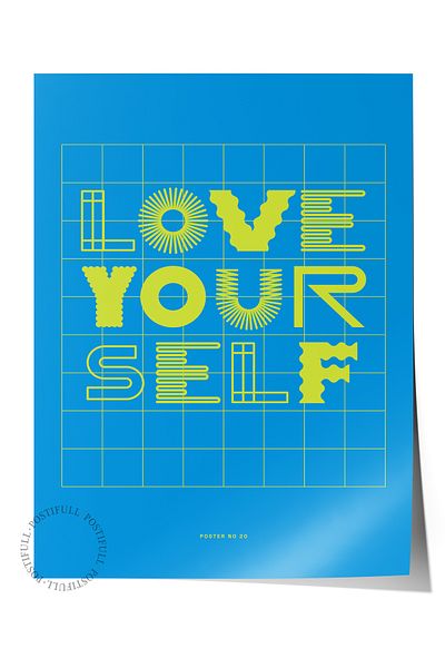 Postifull Lettering Art Themed Wall Poster, Aesthetic Frameless Poster - Living Room, Bedroom Wall Painting