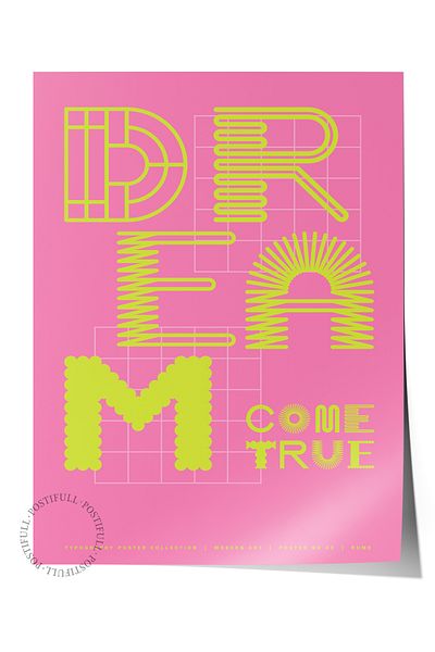 Postifull Lettering Art Themed Wall Poster, Aesthetic Frameless Poster - Living Room, Bedroom Wall Painting