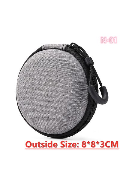 Choice N-01 Portable Data Cable Organizer Bag Small EVA Oval Earphone Storage Bags Hard Shell Waterproof Ca