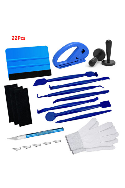 Choice مجموعة أدوات لف الفينيل للسيارة مكونة من 22 قطعة، وحامل مغناطيسي، وقفازات لف الفينيل، وممسحة مطاطية آمنة