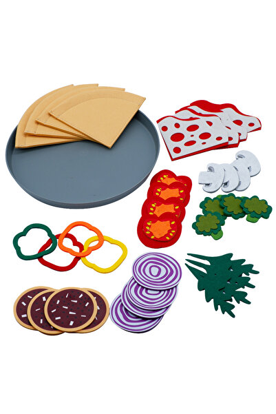 Choice1 With Plate Play Kitchen Felt Pizza Toys For Kids Pretend Play Pizza G...