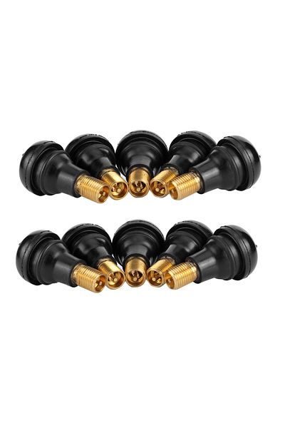 ALLOYSEED 10PCS 10/25Pcs TR412 Snap-in Black Rubber Tubeless Tire Tyre Valve Stems for ATV Car Motorcycle Tube